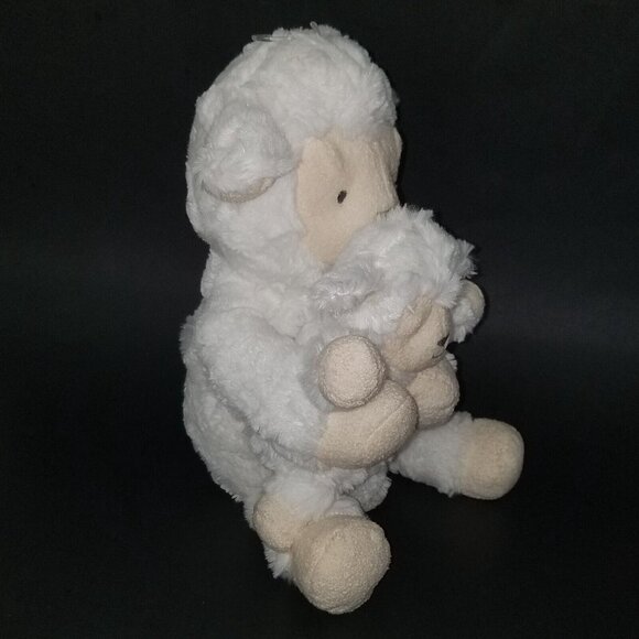 Cloud Island White Sheep Lamb Plush Lovey Rattle Mom Baby Stuffed Animal Toy - Picture 5 of 10